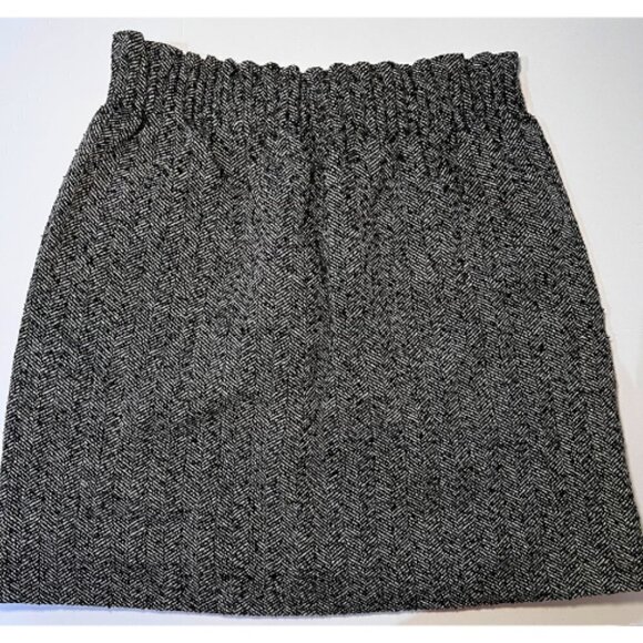 J. CREW FACTORY Wool Blend Herringbone Elastic Waist Sidewalk Skirt Size 2 - Picture 5 of 15